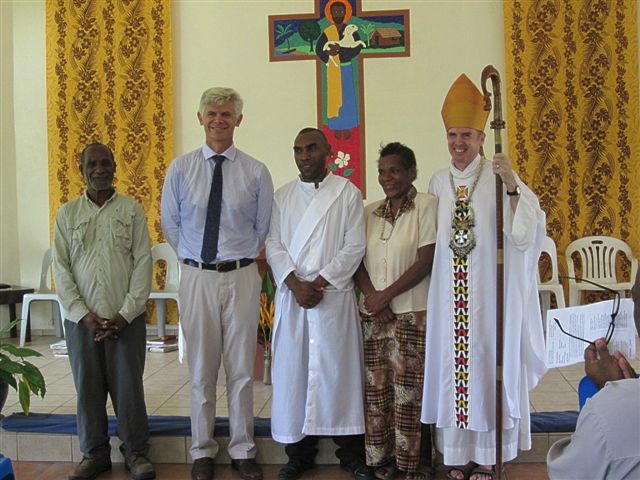 Gilford, his parents, Ian and Bishop Peter